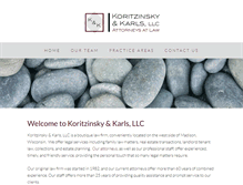 Tablet Screenshot of koritzinskykarls.com